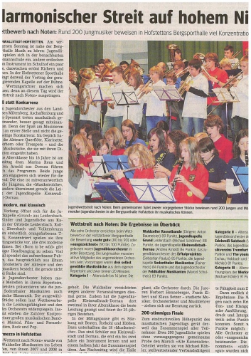 2009-Wettstreit nach Noten 25 Jahre Jugendkapelle